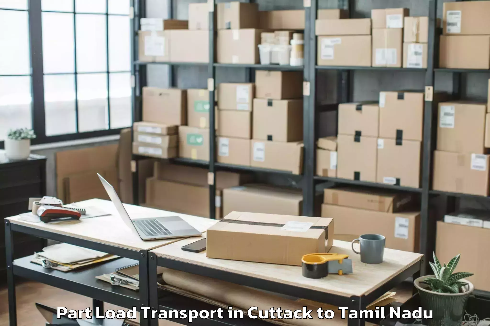 Professional Cuttack to Periyapattinam Part Load Transport